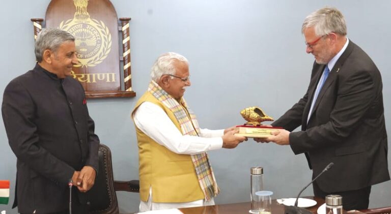 Ambassador of Israel to India meets Chief Minister of Haryana Manohar Lal