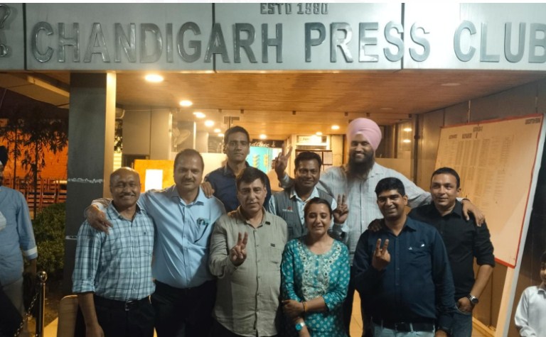 चण्डीगढ प्रैस क्लब चुनाव : नलिन आचार्य बने अध्यक्ष